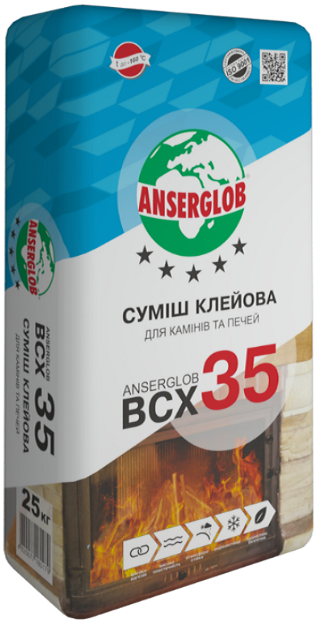 Клей для камня и печей Anserglob BCX-35 25 кг