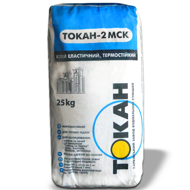 Клей для плитки эластичный Токан-2 МСК 25 кг