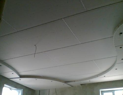 Многоуровневый потолок из гипсокартона с подсветкой